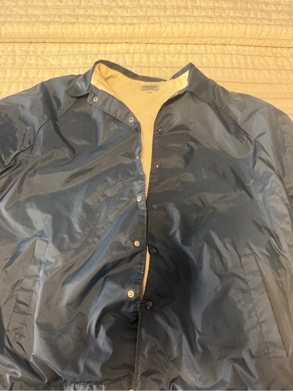 Vintage Repage Men's Navy Windbreaker  Jacket